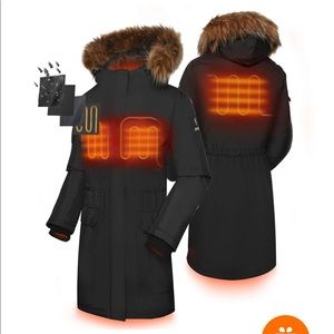 Ororo Women’s Thermolite Heated Parka - Black - LARGE